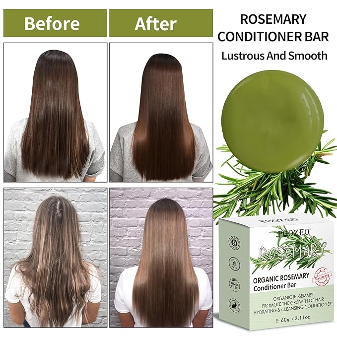 2 Pack Rosemary Shampoo Conditoner Bar Set,Thinning Hair-Volume Shampoo & Conditioner Bar for Men and Women,Hair Thickening & Regrowth Treatment,Hair Growth Soap for Anti-Hair Loss-Velvo Beauty