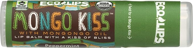 Eco Lips Organic Mongo Kiss Peppermint Lip Balm, USDA Certified Organic, 0.25 Ounce (Pack of 15)-Velvo Beauty