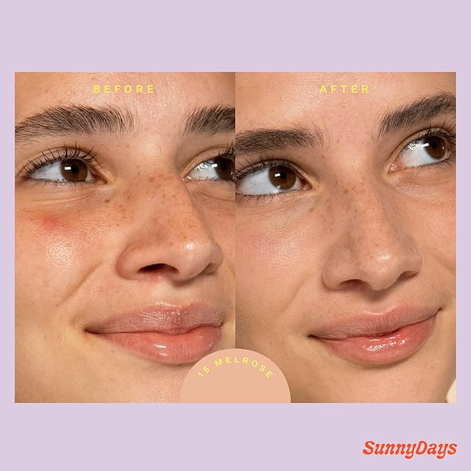 Tower 28 Beauty SunnyDays SPF 30 Tinted Mineral Sunscreen - For Sensitive Skin - 2-in-1 Facial Broad Spectrum UVA/UVB Protection + Foundation - Shade 15 MELROSE, 1 Fl Oz-Velvo Beauty