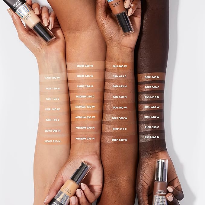 e.l.f. Camo CC Cream, SPF 30 Color-Correcting Medium-To-Full Coverage Face Foundation, Delivers An Airbrushed Finish, Vegan & Cruelty-Free, Light 250 W-Velvo Beauty