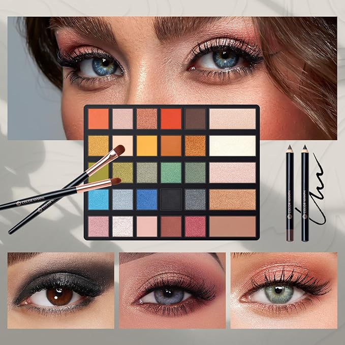 Makeup Kit For Women,All in One Makeup Gift Set for Girls in Cosmetic Train Case (Black) With Mirror,Full Starter Cosmetic Kit Includes Eyeshadow Palette,Lipgloss,Blushes-Velvo Beauty