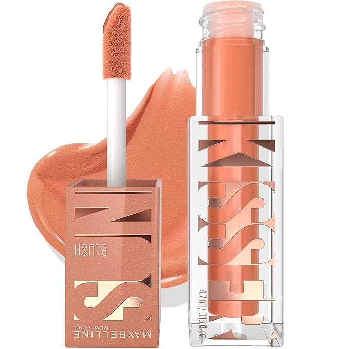 Maybelline Sunkisser Multi-Use Liquid Blush and Bronzer, Blendable, Longwear, Glowy Make Up, Downtown Rush, 1 Count-Velvo Beauty