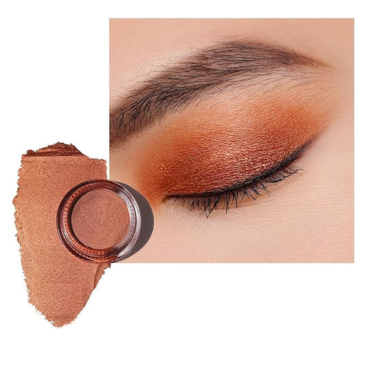 Oulac Copper Eyeshadow Cream - Highly Pigmented Natural Eyeshadow with Moisturizing Formula, Waterproof & Long Lasting, Shimmer Glitter Eye Makeup. 6g (20)-Velvo Beauty