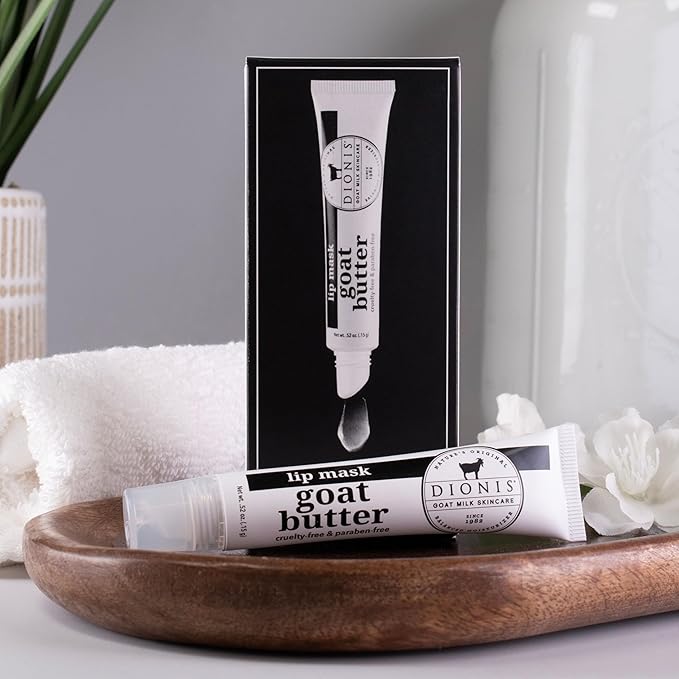 Dionis Goat Butter Overnight Leave On Lip Mask - Raspberry, Goat Milk, Jojoba & Moringa Oils Moisturize & Repair Cracked, Chapped & Dry Lips - Chocolate Shortbread Scented Formula Stays On All Night-Velvo Beauty