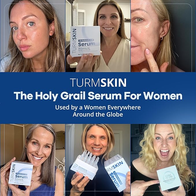 TURMSKIN® Hyaluronic Acid Serum Ampoules [ULTRA HYDRATING VIALS] - 3% Hyaluron Booster for Glass Skin & Anti Aging - 24 Hours Hydration - Soft PE Triple Hyaluronic Complex for Faceskin Repair & Renew-Velvo Beauty