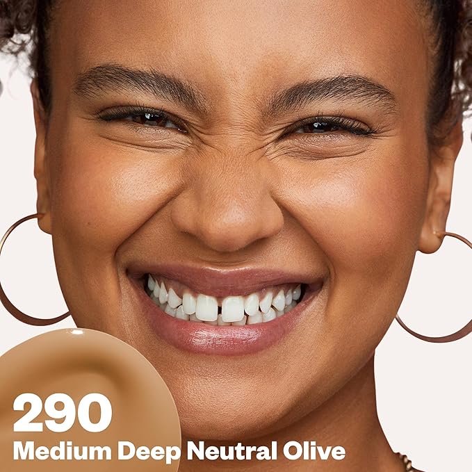 Kosas Revealer Skin-Improving Foundation with SPF 25 Protection - Hydrate, Brighten, Soothe, Plump, Protect Skin - Smoothing Texture, Natural Finish and Clean Formula - Medium Deep Neutral Olive 290-Velvo Beauty