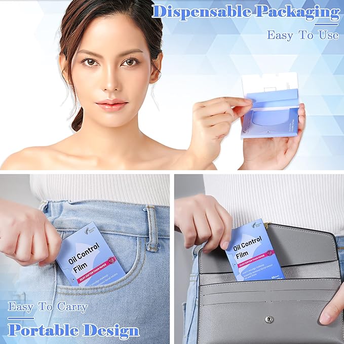 Great Absorbent Oil Blotting Sheets for Face - 10% Larger Oil Control Film 4pk/200 Makeup Friendly Blotting Paper for Oily Skin, High-Performance, Tear-proof Oil Absorbing Tissues-Velvo Beauty