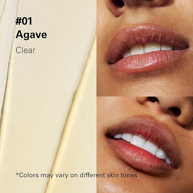 Melixir Vegan Lip Butter #01 Agave(Clear), Hydrating Tinted Lip Balm Stick, Bee-Free, Petrolatum-Free, Plant-Based With Shea Butter, Nourishing Care for Dry, Chapped Lips, Natural Finish-Velvo Beauty