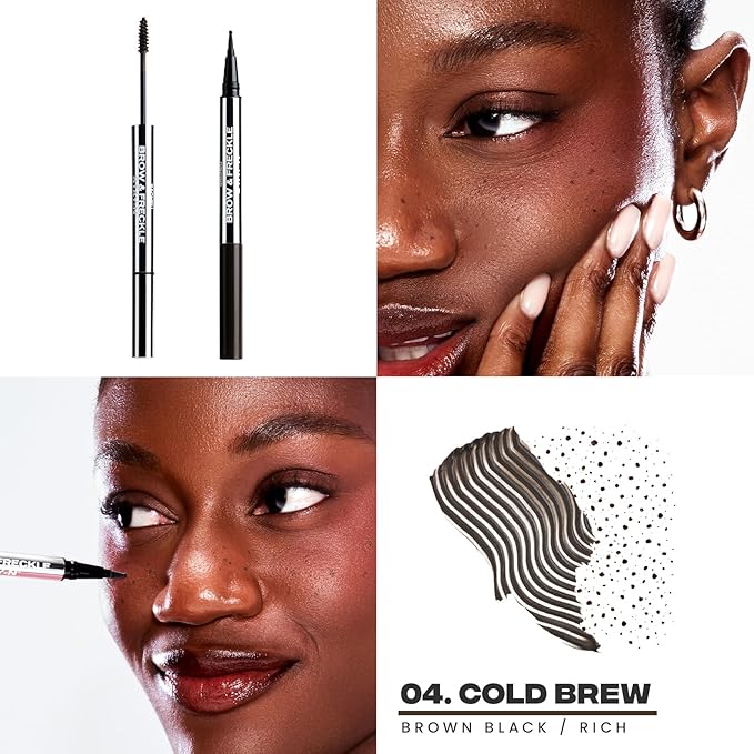 Sacheu Brow & Freckle STAY-N Tinted Eyebrow Gel & Faux Freckle Pen — 2-in-1 Longwear Water Resistant Brows Tint, Cruelty-Free & Vegan, Cold Brew-Velvo Beauty