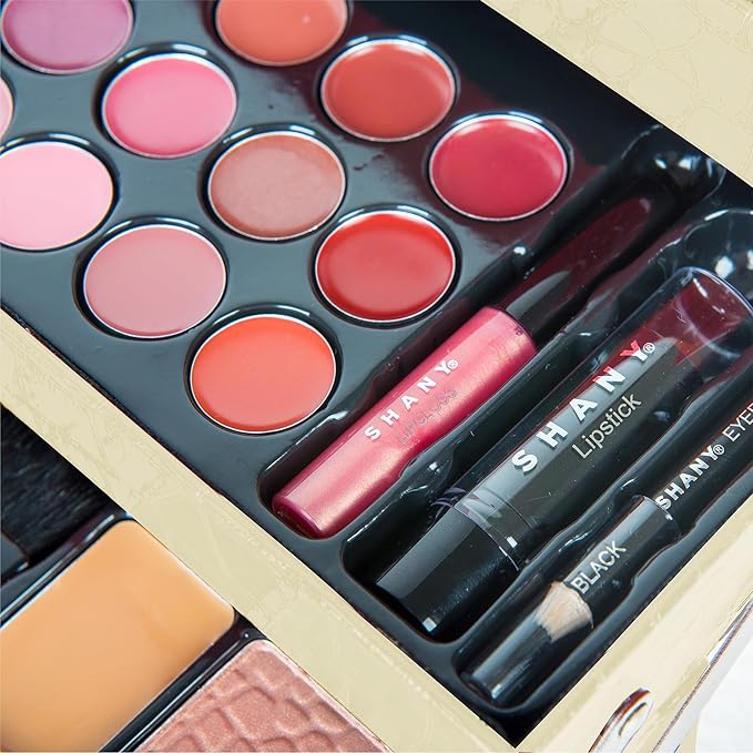 SHANY All In One Makeup Kit (Eyeshadow, Blushes, Face Powder, Lipstick, Eye liners, Makeup Pencils and Makeup Mirror - Makeup Set With Reusable Makeup Storage Box - White-Velvo Beauty