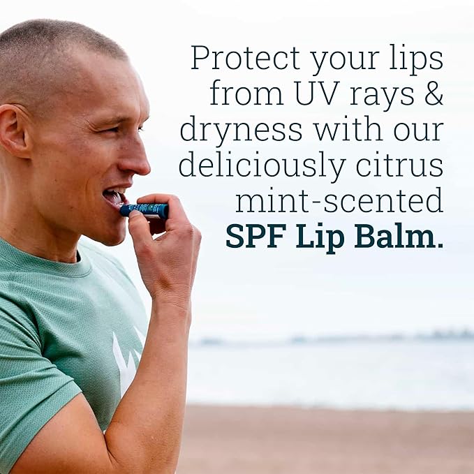 Oars + Alps Shine Free Lip Balm and SPF 18 Sunscreen, Lip Care with Sunny Mint Scent, Water and Sweat Resistant, 0.15 Oz Each, 3 Pack-Velvo Beauty