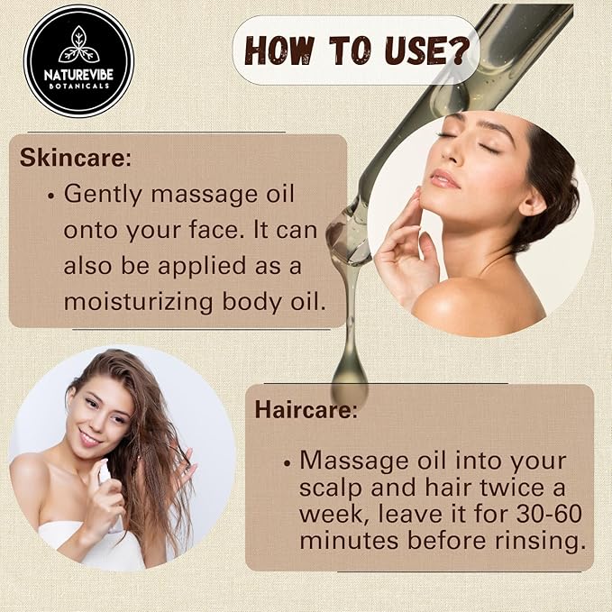 Naturevibe Botanicals Jamaican Black Castor Oil 32 Ounces | 100% Pure and Natural | Great for Skin Care and Hair Care-Velvo Beauty