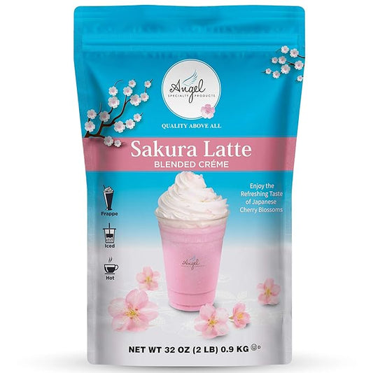 Sakura Latte Blended Crème by Angel Specialty Products [2 LB] [22 Servings]-Velvo Beauty