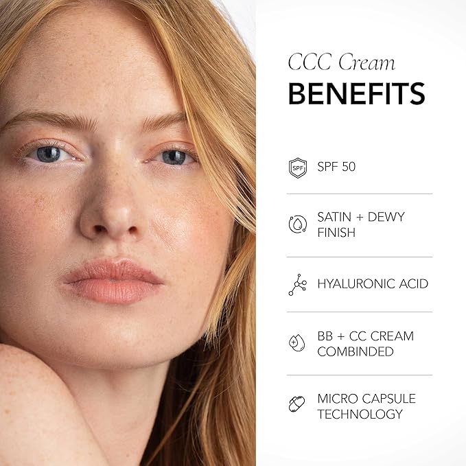 CLE Cosmetics CCC Cream (Neutral Medium Light 201 / SPF 50) - Color Correcting CC Cream with Sunscreen - Lightweight, Hydrating, Light to Medium Coverage Foundation - BB & CC Hybrid - 1 fl oz-Velvo Beauty