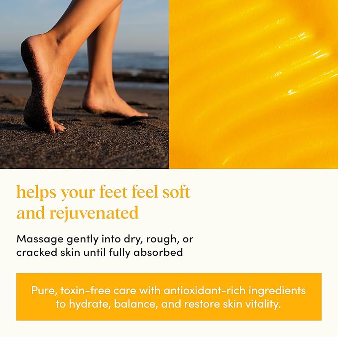 Natural Foot Salve for Dry Cracked Feet – 100% Organic Formula with Beef Tallow, Sea Buckthorn, Thyme & Peppermint Oil – Heel Balm Foot Cream for Rough Skin & Callus Care – 1.06 oz-Velvo Beauty