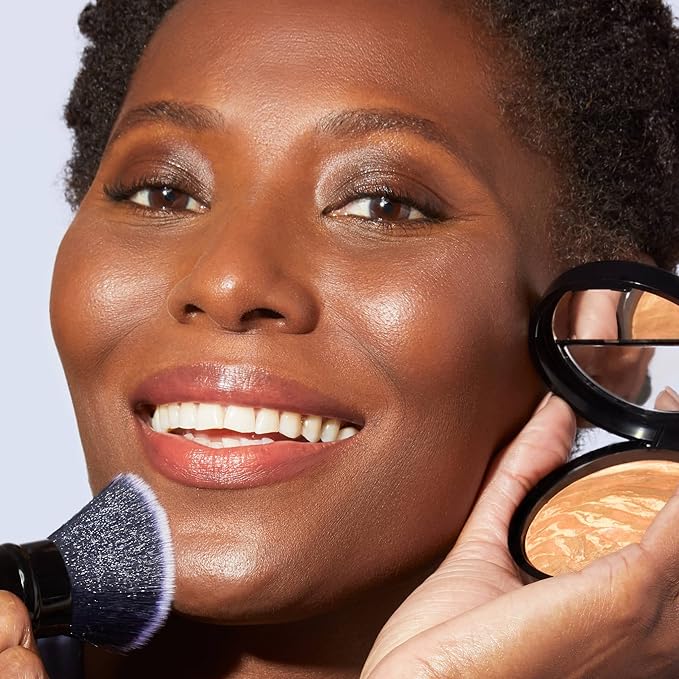 LAURA GELLER NEW YORK Baked Balance-n-Brighten Foundation with Kabuki Brush Makeup Set, Toffee-Velvo Beauty