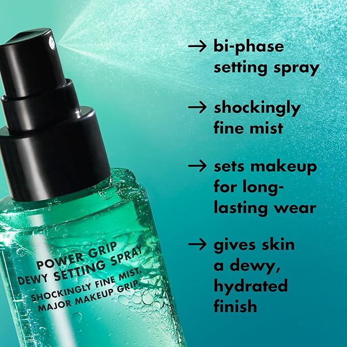 e.l.f. Power Grip Dewy Setting Spray, Ultra Fine Mist Made With Hyaluronic Acid, Grips Makeup For A Hydrated, Dewy Finish, Vegan & Cruelty-Free-Velvo Beauty
