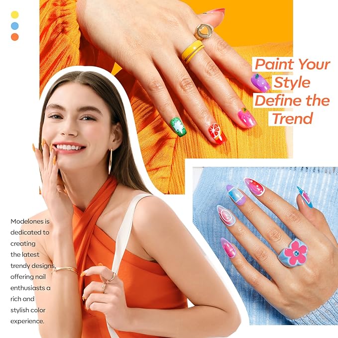 modelones Summer Gel Nail Polish, 6 Colors Jelly Gel Polish Neon LGBT Red Blue Green Pink Purple Nail Art Design Translucent Soak Off Manicure Salon DIY Girls Women Gift-Velvo Beauty