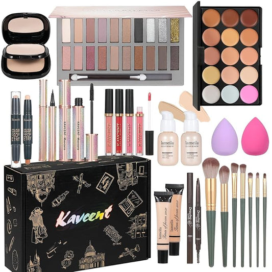 Makeup Set Makeup Kit for Women Full Kit Makeup Sets for Teens Women Gift Eyeshadow Palette Lipgloss Foundation concealer Makeup Kits forTeenager-Velvo Beauty