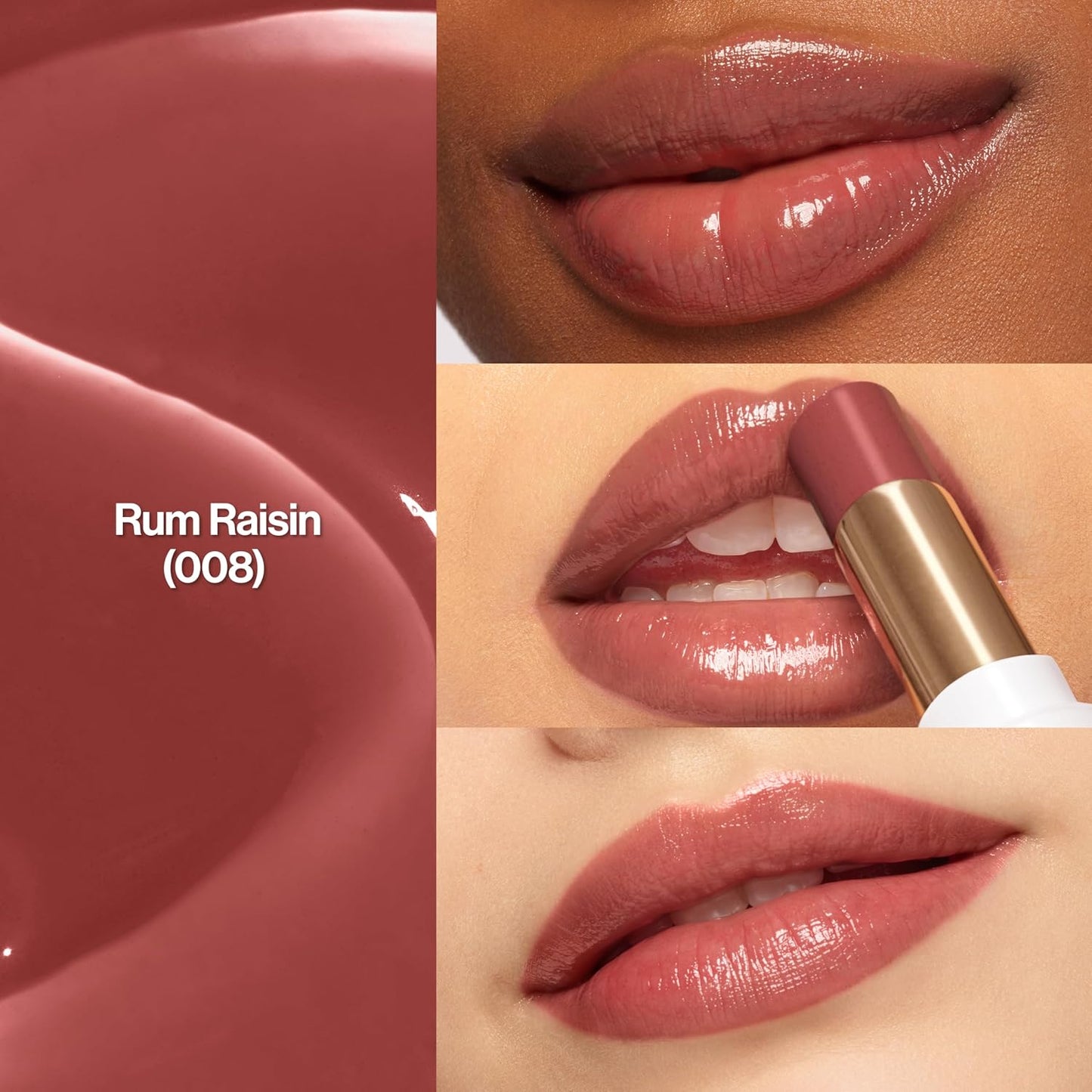 REVLON Super Lustrous Glass Shine Balm, Hydrating Tinted Lipstick, Sheer, Glossy Shiny Finish, 008 Rum Raisin, 0.11 oz-Velvo Beauty