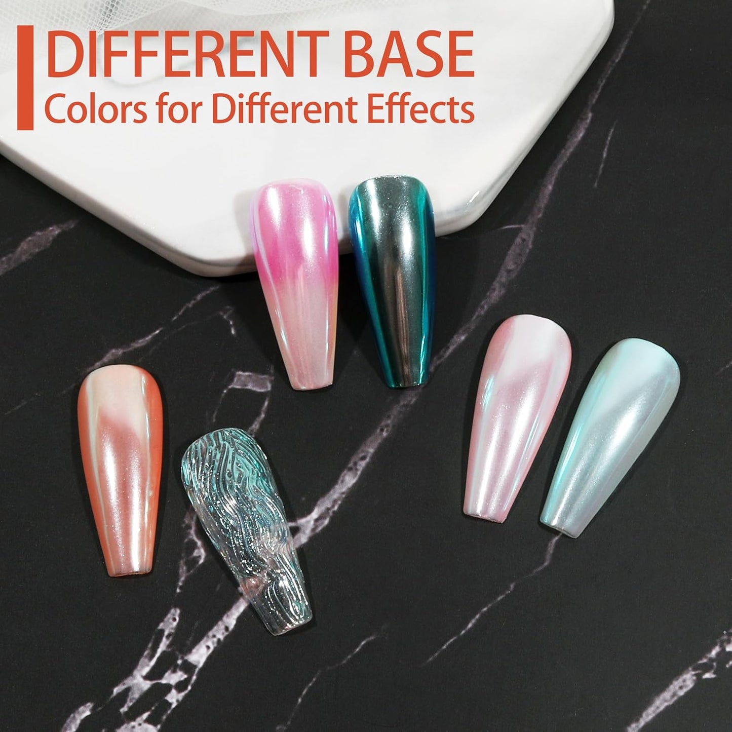 Artdone Aurora Chrome Nail Powder, Iridescent Unicorn Powder Metallic Mirror Effect Pigment Pearlescent Mermaid Pearl Glitter Dust Kit, Nail Art Decoration, Resin Craft-Velvo Beauty