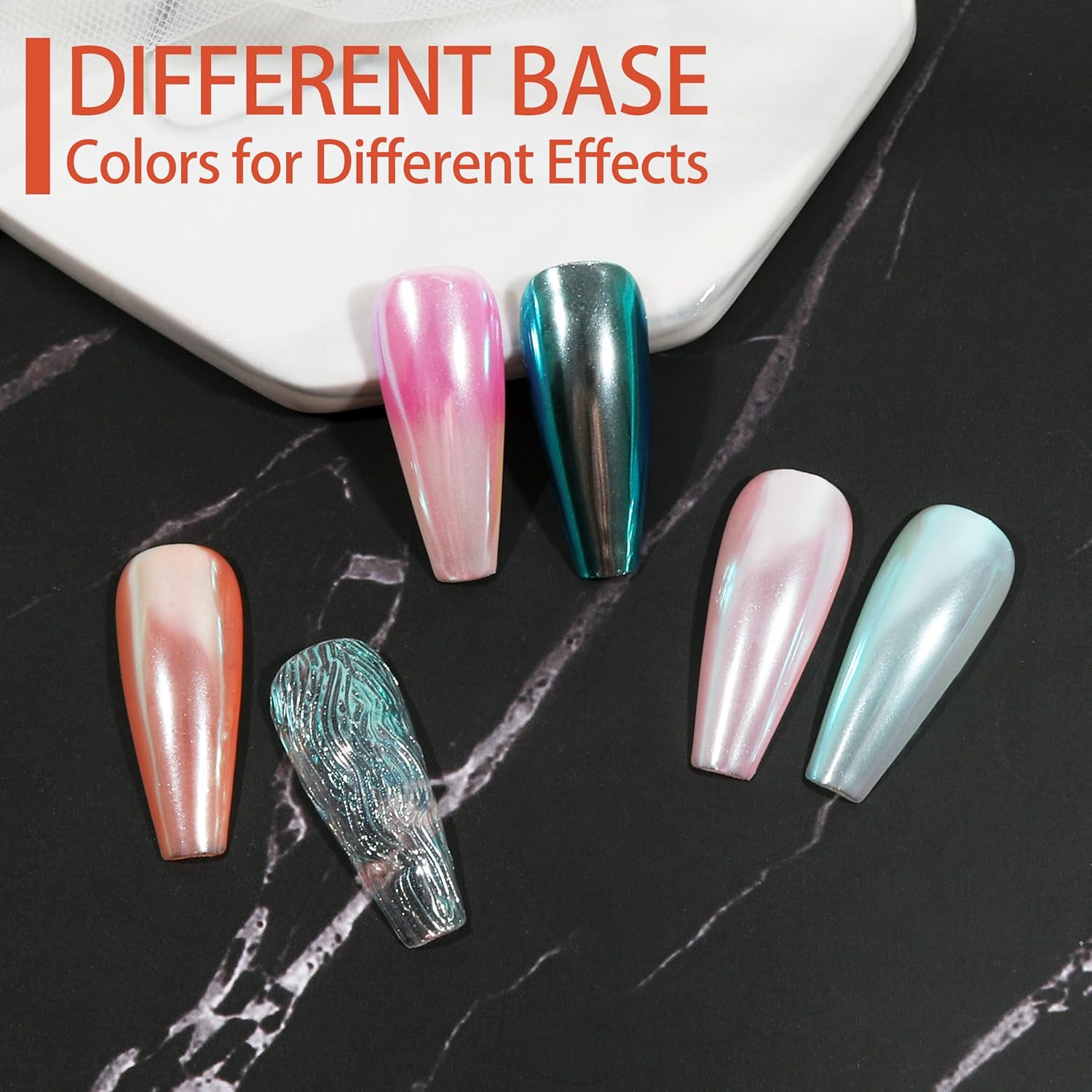 Artdone Aurora Chrome Nail Powder, Iridescent Unicorn Powder Metallic Mirror Effect Pigment Pearlescent Mermaid Pearl Glitter Dust Kit, Nail Art Decoration, Resin Craft-Velvo Beauty