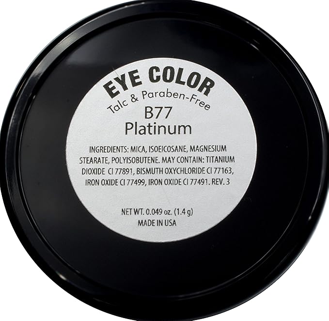 Platinum Silver Shimmering Gray Grey Pewter Pressed Powder Single Vegan Eyeshadow; Talc, Paraben & Cruelty Free-Velvo Beauty