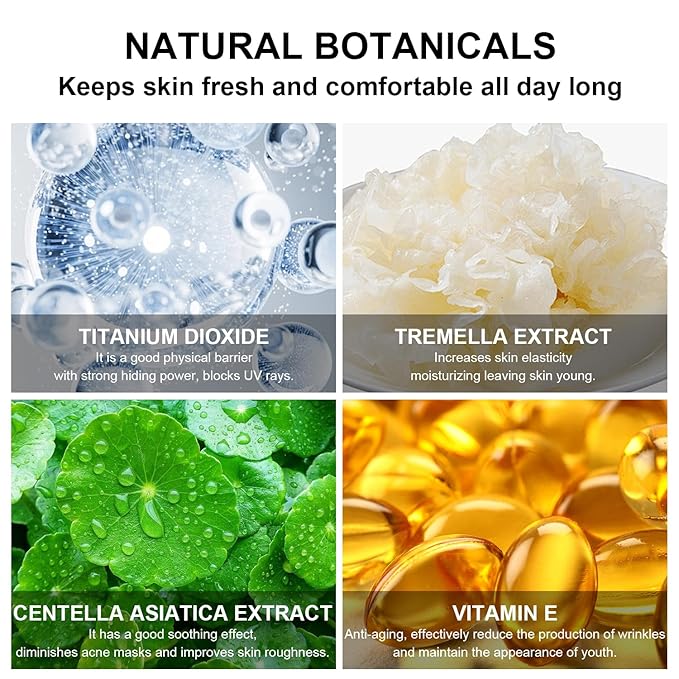 Mushroom Head Air Cushion BB Cream CC Cream Moisturizing Liquid Foundation, Concealer - Lasting Makeup Base for Even Skin Tone (#02 Natural)-Velvo Beauty