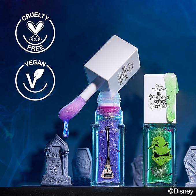 wet n wild Disney Nightmare Before Christmas Limited Edition PR Box - Coffin-Shaped Collector's Set with Eye, Face & Body Makeup, Color-Changing Lip Oils, Tubing Mascara & More - Cruelty-Free-Velvo Beauty
