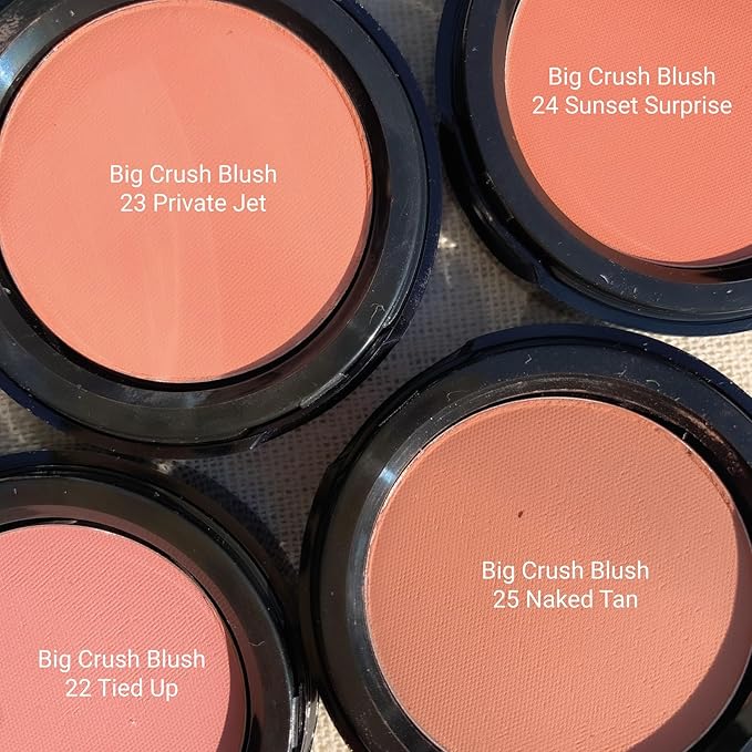 Big Crush Blush – Hypoallergenic smooth powder blush for cheeks. Ultra fine color pigmentation and silky smooth texture - lightweight - blendable - lasts all day-Velvo Beauty