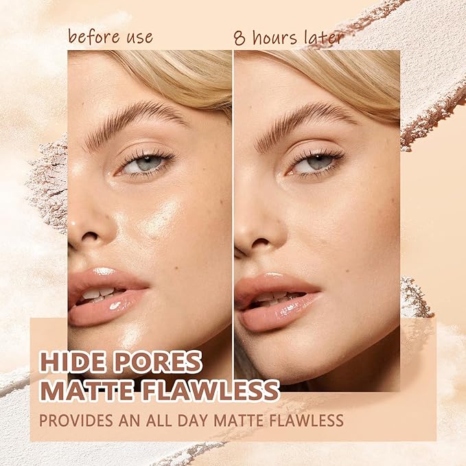 Oil Control Face Pressed Powder,Matte Smooth Flawless Setting Powder Makeup,Waterproof Long Lasting Finishing Powder,Cruelty Free Lightweight Face Cosmetics,0.35Oz(NATURAL BEIGE)-Velvo Beauty