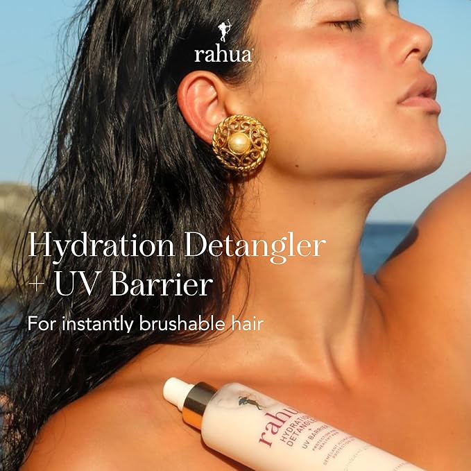 Rahua Hydration Detangler Spray + UV Barrier, 6.5 Fl Oz, Detangling Leave in Hair Care Softens Hair, Smooths Frizz, Supports Breakage & Damage, Conditioning for Brushable Shiny Hair, All Hair Types-Velvo Beauty
