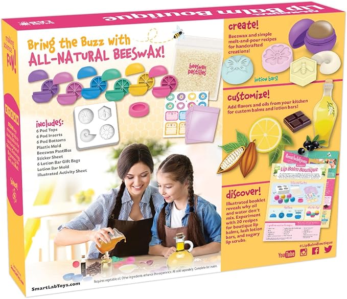 Toys All-Natural Lip Balm Boutique Multicolor, 11" H x 8 1/2" W x 2" D-Velvo Beauty