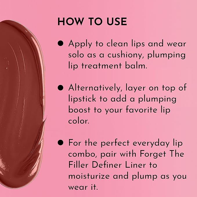 LAWLESS Forget the Filler Lip Plumping Line Smoothing Tinted Balm, Georgie, Pink, 0.09 Ounce-Velvo Beauty