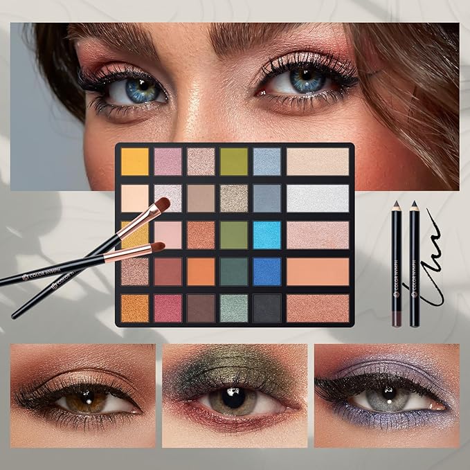 Makeup Kit for Women,All in One Makeup Gift Set for Girls in Cosmetic Train Case (White) With Mirror,Full Starter Cosmetic Kit Includes Eyeshadow Palette,Lipgloss,Blushes-Velvo Beauty