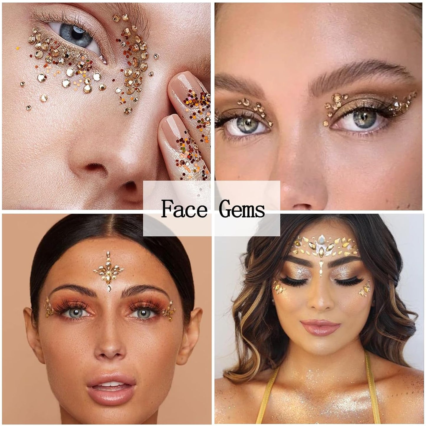 Nail Art Rhinestones with Glue Gel Flatback Nail Charms Luxurious Supplies Accessories Champagne Nails Gems Jewelry for Women Nails DIY Design Decoration,Champagne-Velvo Beauty