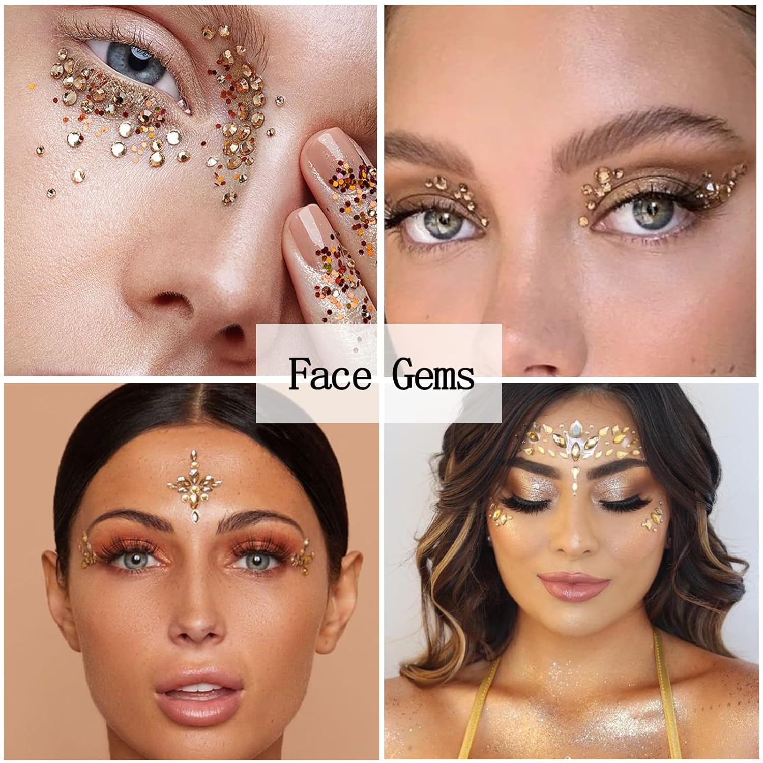 Nail Art Rhinestones with Glue Gel Flatback Nail Charms Luxurious Supplies Accessories Champagne Nails Gems Jewelry for Women Nails DIY Design Decoration,Champagne-Velvo Beauty