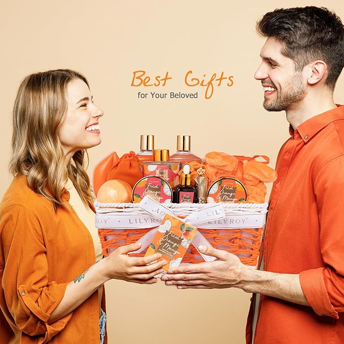 Mothers Day Gifts for Mom - 23-Piece Tropical Bath & Body Basket Set for Women, Spa Gift Basket with Shower Gel, Bath Bomb | Christmas Valentine's Birthday Gift All Occasion Holiday Gift Idea for Her-Velvo Beauty