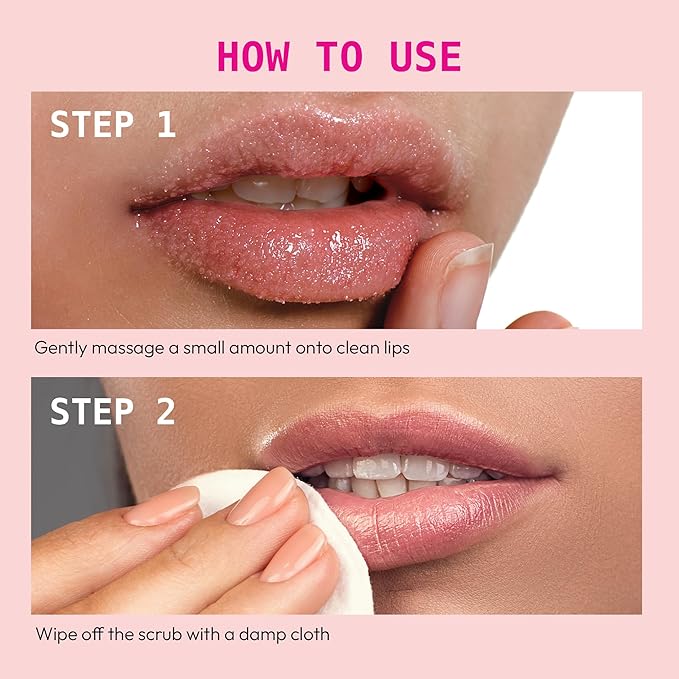 Ruby Kisses Exfoliating Lip Scrub, Gentle Smoothing for Soft Lips, Jojoba & Shea Butter Enriched, Non-Greasy, Hydrating Lip Care, Lightweight for Healthy & Supple Lips-Velvo Beauty