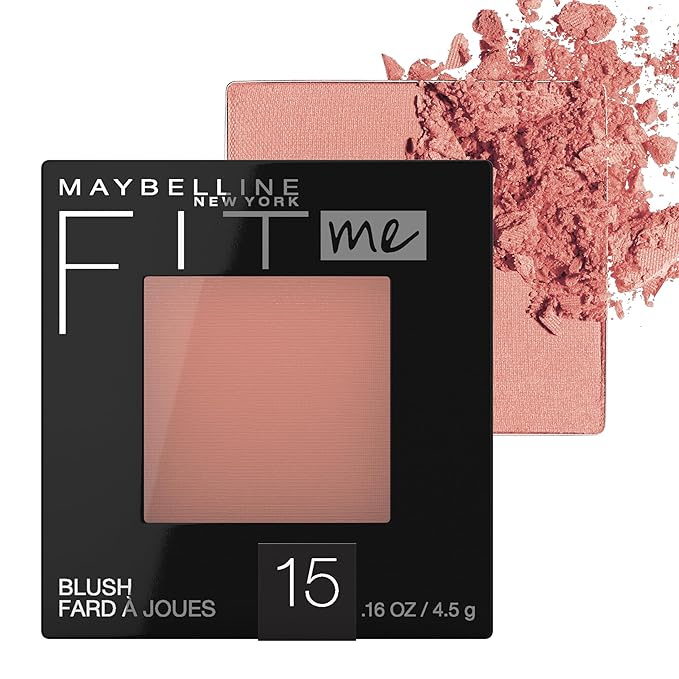 Maybelline Fit Me Blush, Lightweight, Smooth, Blendable, Long-lasting All-Day Face Enhancing Makeup Color, Nude, 1 Count-Velvo Beauty