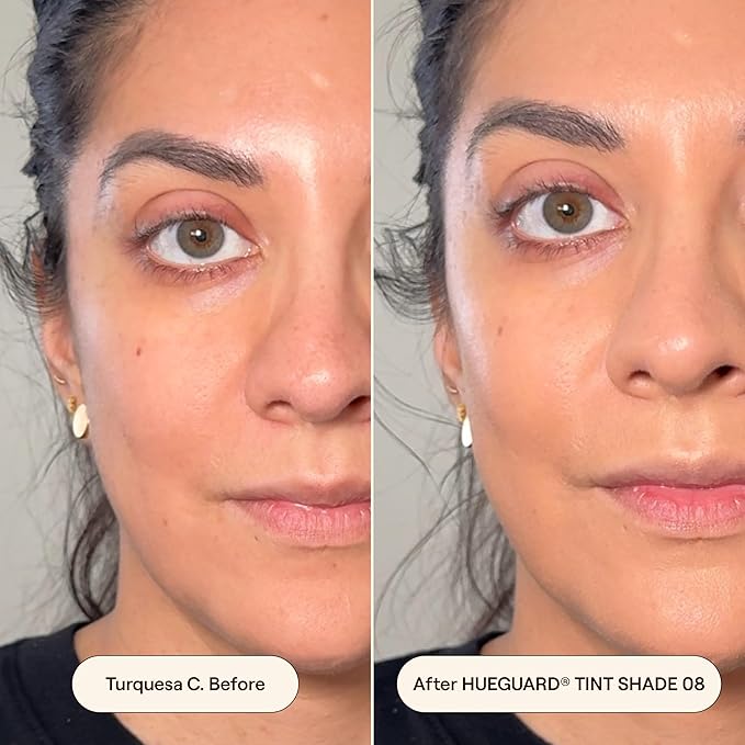 Live Tinted Hueguard Skin Tint SPF 50 - Tinted Mineral Sunscreen with Light-Medium Buildable Coverage With a Hydrating and Radiant Finish - Water and Sweat Resistant, 1.35 fl oz - Shade 08-Velvo Beauty