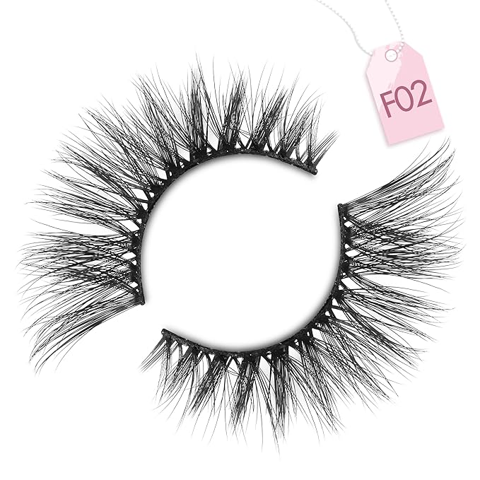 Onlyall Cat Eye Lashes Mink Lashes Fluffy Eyelashes Cat Eye False Lashes Fox Eye Lashes 7 Pairs F02-Velvo Beauty