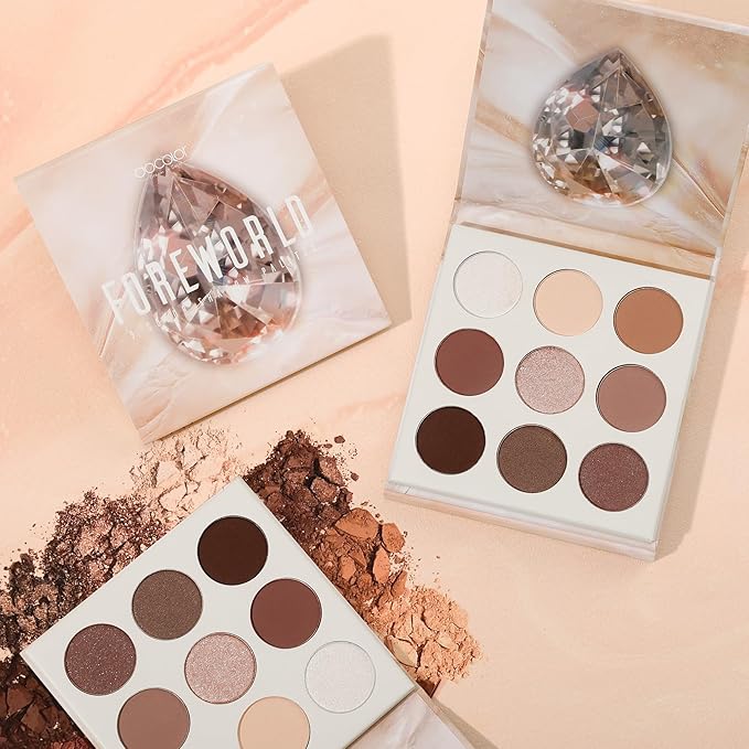 docolor Neutral Eyeshadow Palette 9 Colors Nude Brown Eyeshadow Palette Eye Shadow Palette Makeup Palettes with Velvety and Silky Finishes Highly Pigmented Mattes Shimmers Glitter Eye Makeup Palettes-Velvo Beauty
