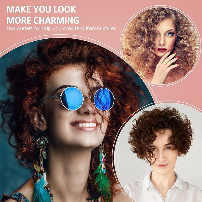 Syhood 30 Pcs 7'' Flexible Curling Rods Twist Foam Hair Rollers Soft Foam No Heat Hair Rods Rollers and 1 Steel Pintail Comb Rat Tail Comb for Women Long Short Hair(Red,7 x 0.3 Inch)-Velvo Beauty