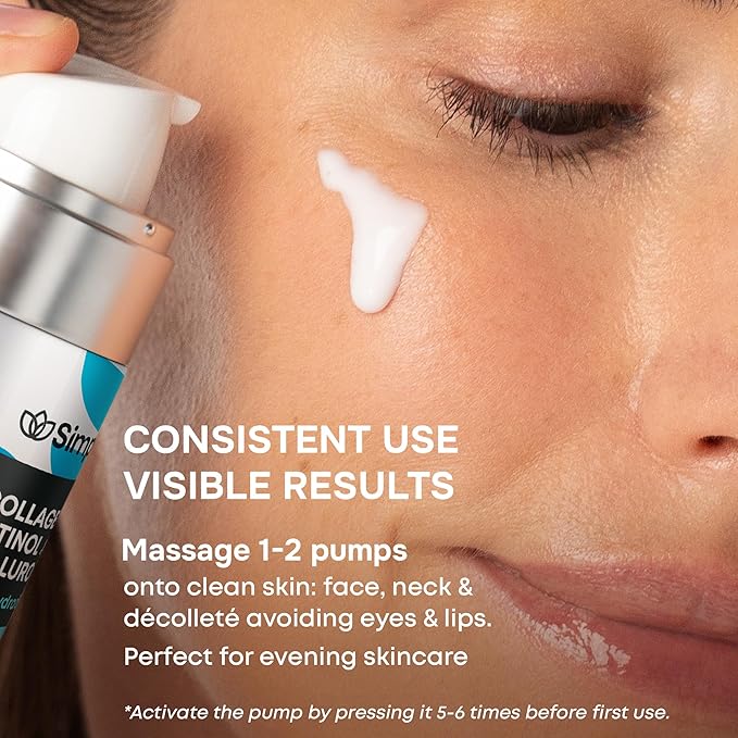 SimplyVital Moisturizer for Neck & Décolleté – With Collagen, Retinol, Peptides & Hyaluronic Acid – Anti-Aging Hydration – Made in USA – 1 fl.oz-Velvo Beauty