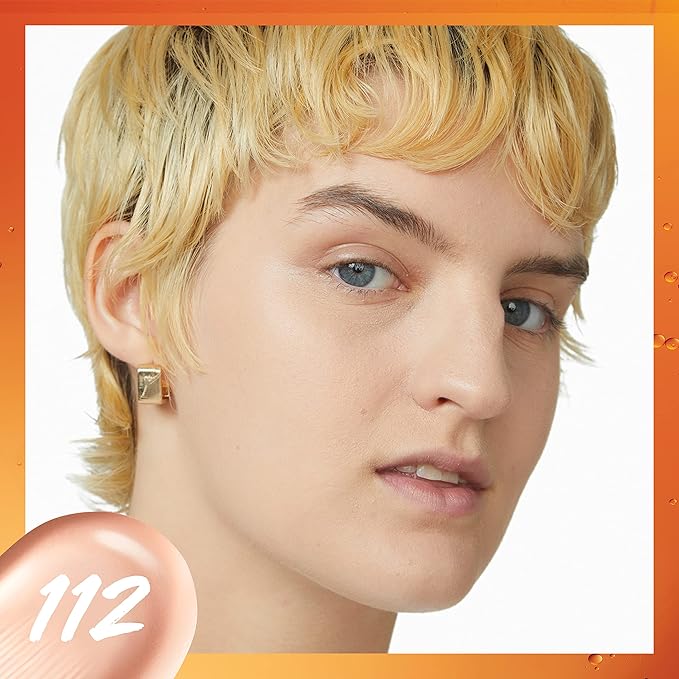 Maybelline Super Stay Up to 24HR Skin Tint, Radiant Light-to-Medium Coverage Foundation, Makeup Infused With Vitamin C, 112, 1 Count-Velvo Beauty