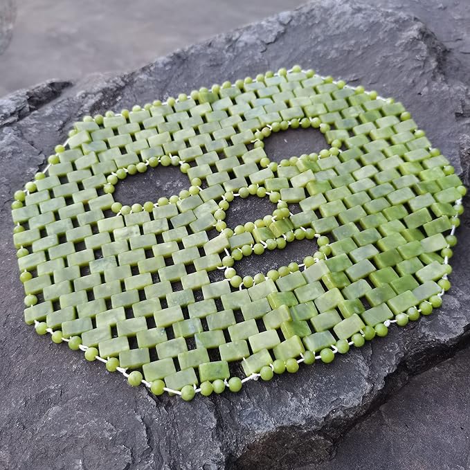 Jade Facial Mask,Natural Stone Jade Sleep Mask,Anti-Aging Jade Eye Mask Massage Tools for Puffy Eyes Dark Circles-Velvo Beauty