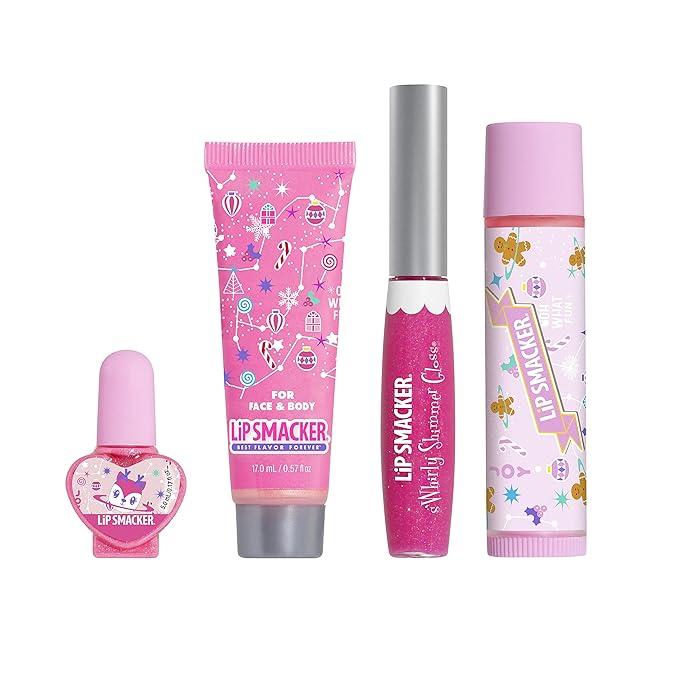 Lip Smacker Holiday Christmas Original & Best Glam Makeup Bag Makeup Set For Girls-Velvo Beauty