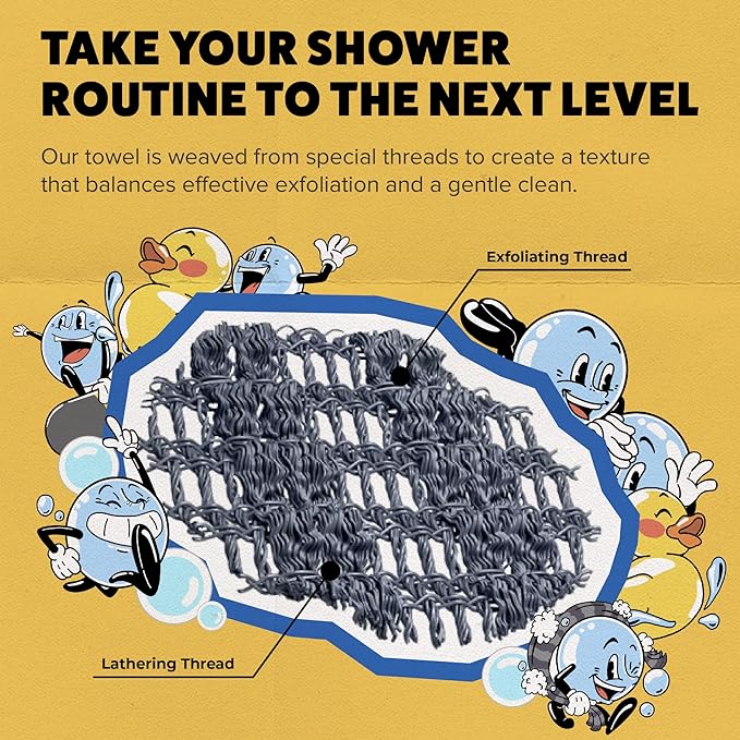 GOSHI Exfoliating Shower Towel - Rip-Resistant Exfoliating Washcloth for All Skin Types - Made in Japan-Velvo Beauty