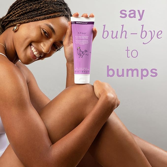 DERMAdoctor KP Duty Body Scrub Dermatologist Formulated Exfoliant for Keratosis Pilaris and Dry, Rough, Bumpy Skin with 10% AHAs + PHAs, 8 fl oz-Velvo Beauty